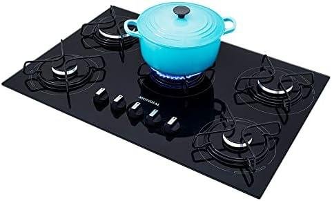         Cooktop a Gás, 5 Bocas, Mondial, Preto/Inox, Bivolt - CTG-02       