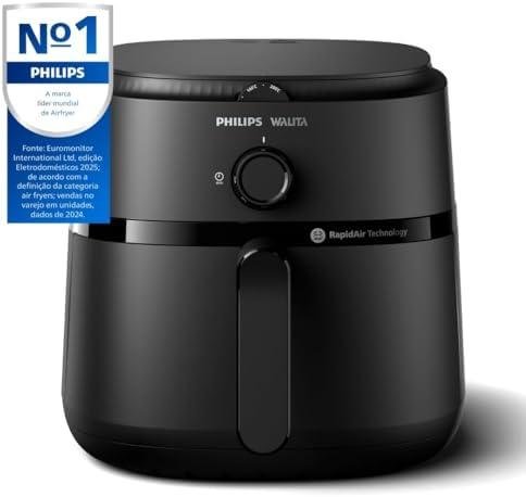         Fritadeira Airfryer Série 1000 XL, Philips Walita, 6,2 litros, Tecnologia RapidAir, Preta, 2 anos de garantia, 110v - NA130/00       